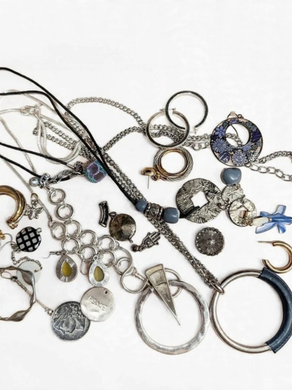 Mixed Jewelry Lot Silver & Gold Tone